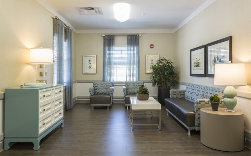 Waiting room with seating